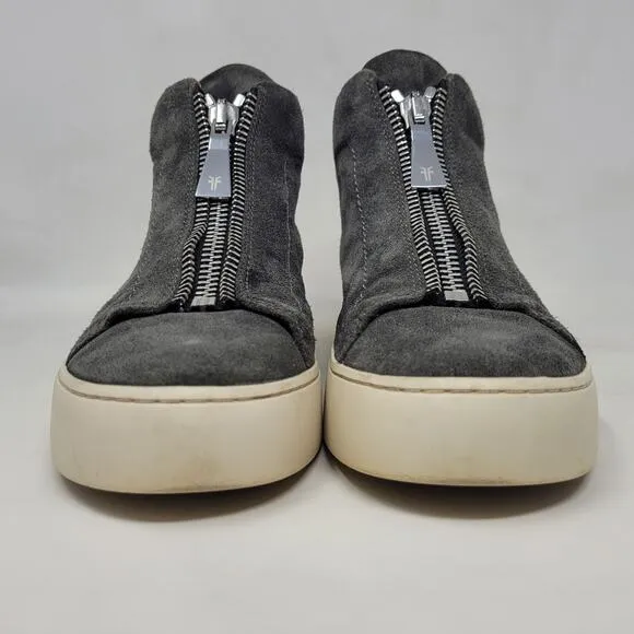 Frye Sneakers Womens 6.5M Gray Suede Lena Zip High Top Shoes Booties