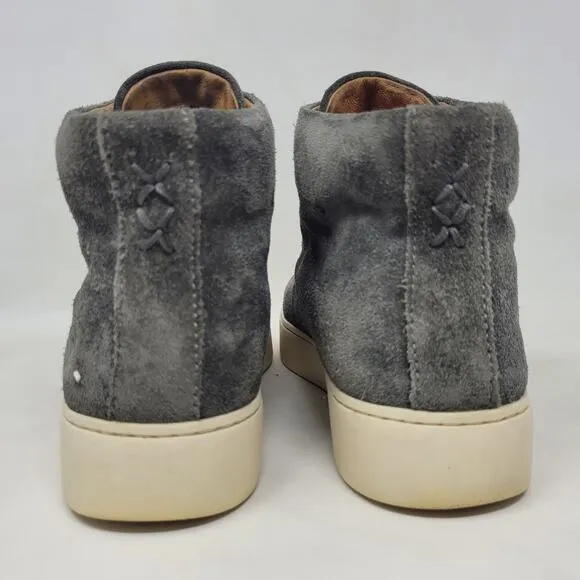 Frye Sneakers Womens 6.5M Gray Suede Lena Zip High Top Shoes Booties