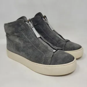 Frye Sneakers Womens 6.5M Gray Suede Lena Zip High Top Shoes Booties