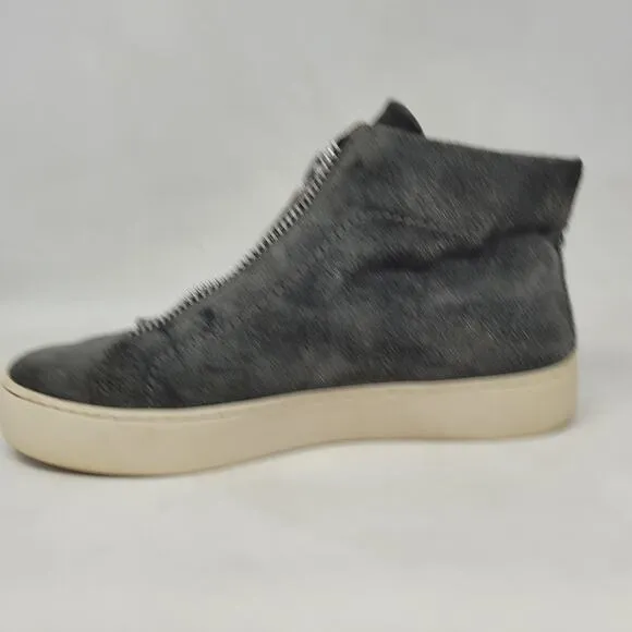 Frye Sneakers Womens 6.5M Gray Suede Lena Zip High Top Shoes Booties