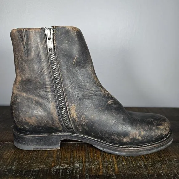 Frye Veronica Womens Size 7 B Inside Zipper Ankle Leather Boots Black Brown