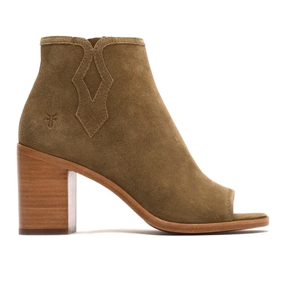 Frye Women's Danica Peep Bootie Ankle Boots / shoes SZ 8