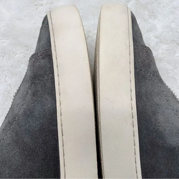 Frye Women's Lena Zip Platform Suede Grey Flat High Top Sneakers Size 7M