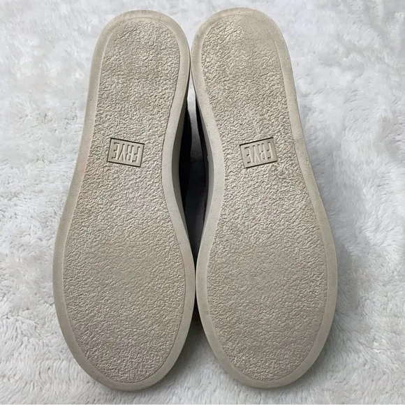 Frye Women's Lena Zip Platform Suede Grey Flat High Top Sneakers Size 7M