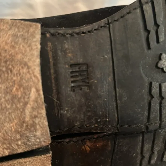 Frye | Women’s | Natalie | double zip | black | suede | leather | 8.5 | boots