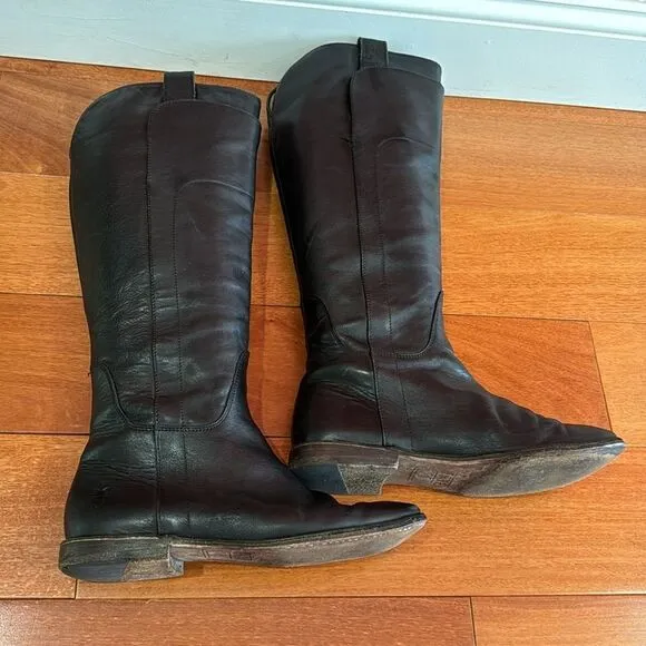 Frye Women's Paige Leather Tall Riding Boots, Size 7.5