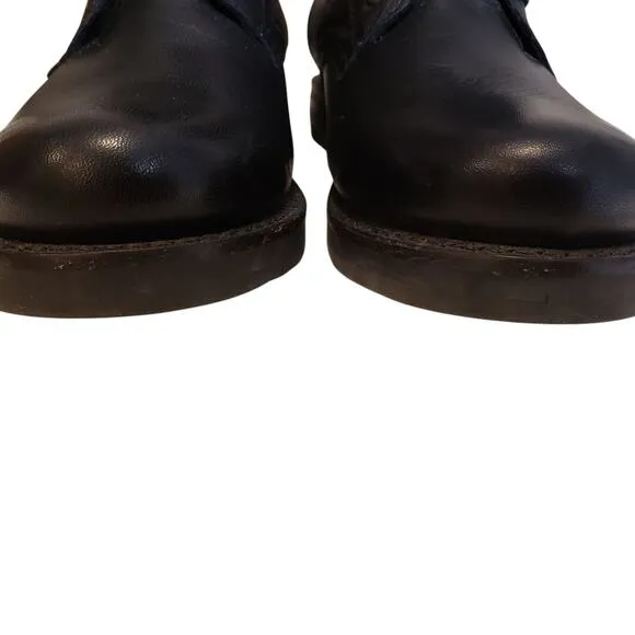 Frye Womens Veronica Black Lace Up Leather Combat Boots Size 7B Grunge Punk Moto