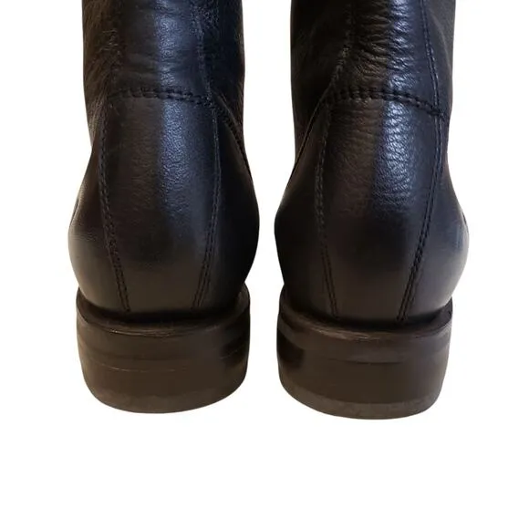 Frye Womens Veronica Black Lace Up Leather Combat Boots Size 7B Grunge Punk Moto