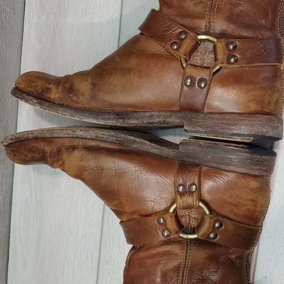 Frye Womens Veronica Harness Ankle Leather Boots Boho shoes sz 9.5B