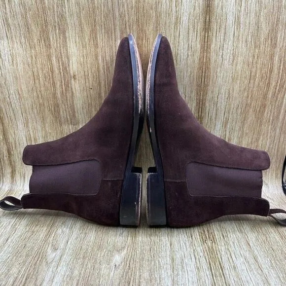 Fugashin Pour Story Et Fall Chelsea Boots Men's Size 9 EU‎ 42 Brown Suede Shoes