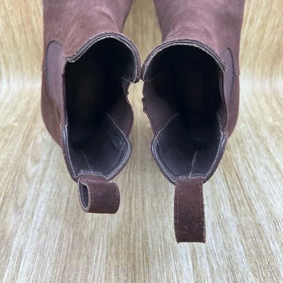 Fugashin Pour Story Et Fall Chelsea Boots Men's Size 9 EU‎ 42 Brown Suede Shoes