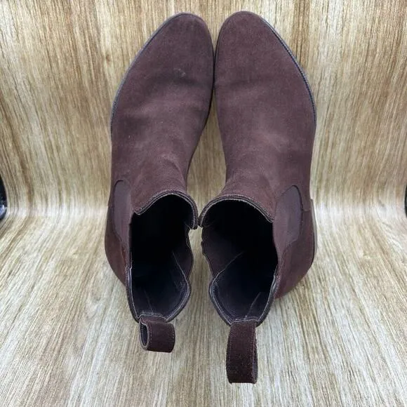 Fugashin Pour Story Et Fall Chelsea Boots Men's Size 9 EU‎ 42 Brown Suede Shoes