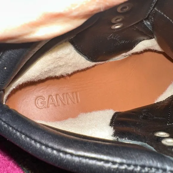 Ganni lace up boots