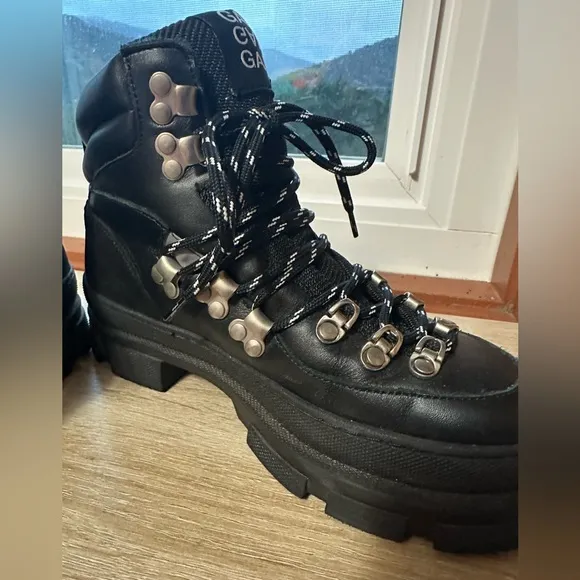 Ganni lace up boots