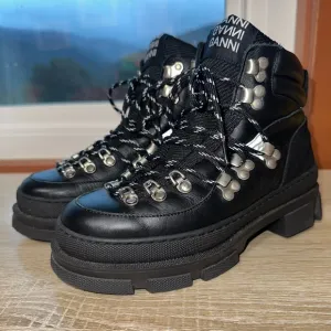 Ganni lace up boots