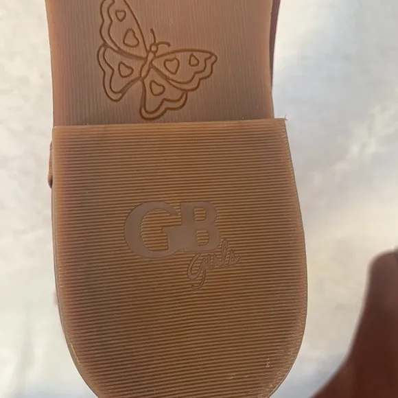 GB Girls Soft Brown Leather Equestrian Riding Boots NWOB