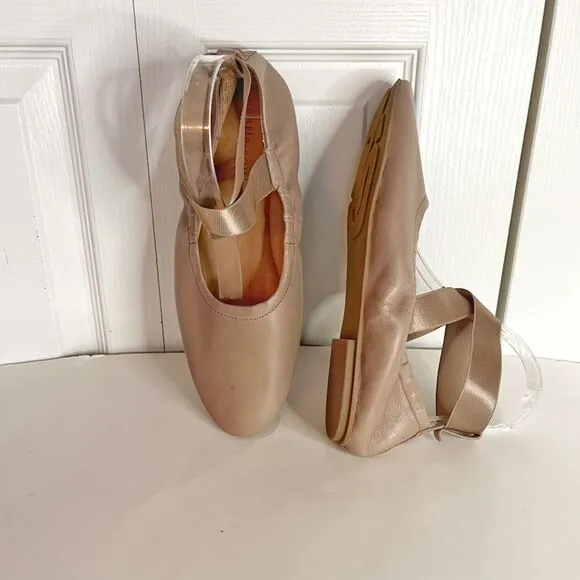 Gentle Soul Portia Rey Leather Ballet Ballerina Slip On Wrap Around Flat Shoes
