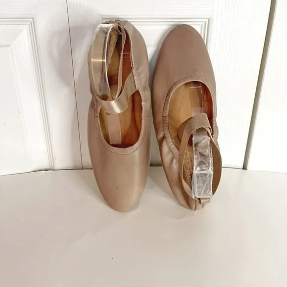 Gentle Soul Portia Rey Leather Ballet Ballerina Slip On Wrap Around Flat Shoes