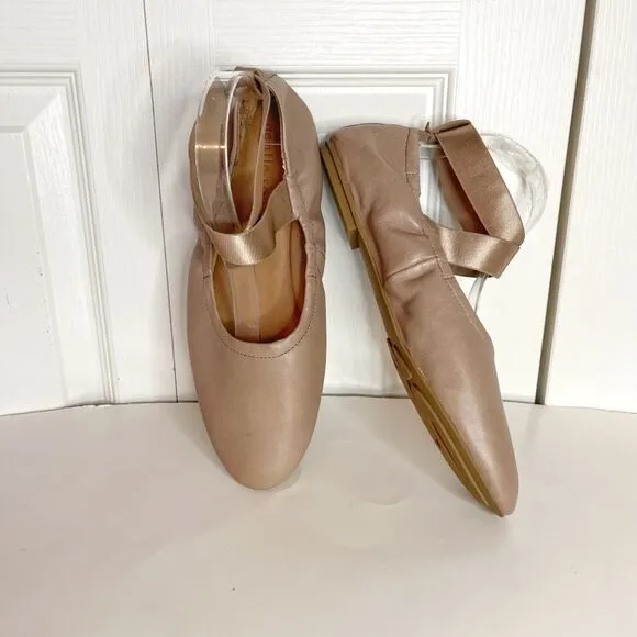 Gentle Soul Portia Rey Leather Ballet Ballerina Slip On Wrap Around Flat Shoes