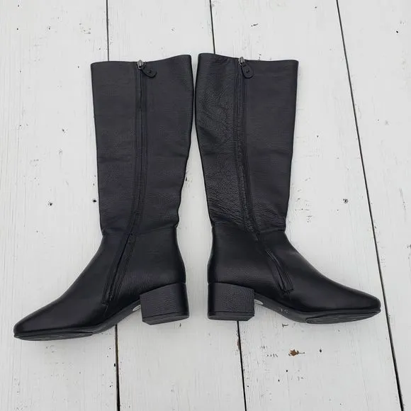 Gentle Souls by Kenneth Cole Ella Women's Black Knee High Leather Boots 7 / 37.5