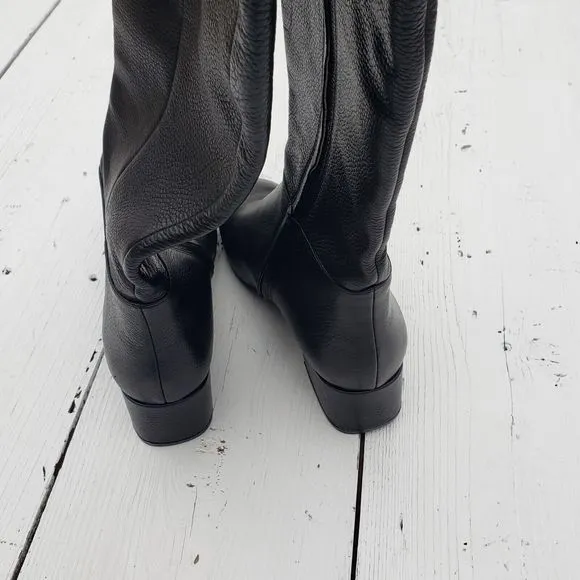 Gentle Souls by Kenneth Cole Ella Women's Black Knee High Leather Boots 7 / 37.5
