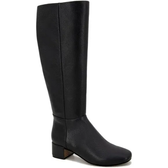 Gentle Souls by Kenneth Cole Ella Women's Black Knee High Leather Boots 7 / 37.5