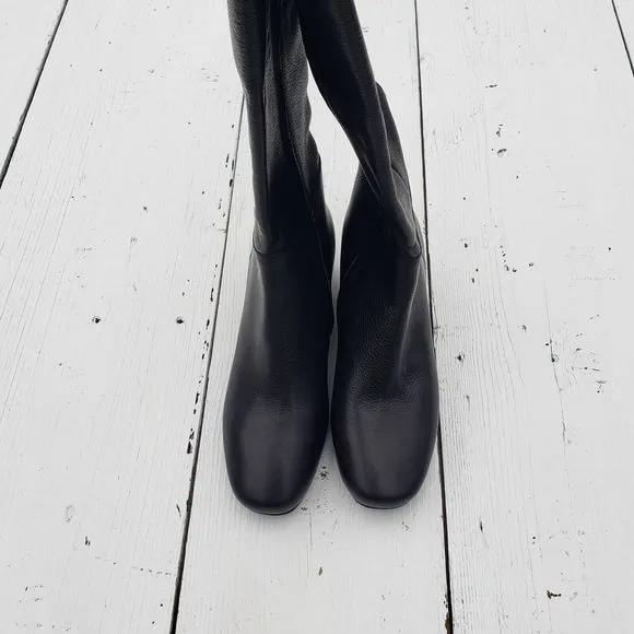 Gentle Souls by Kenneth Cole Ella Women's Black Knee High Leather Boots 7 / 37.5