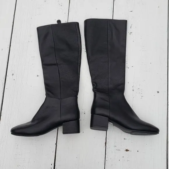 Gentle Souls by Kenneth Cole Ella Women's Black Knee High Leather Boots 7 / 37.5
