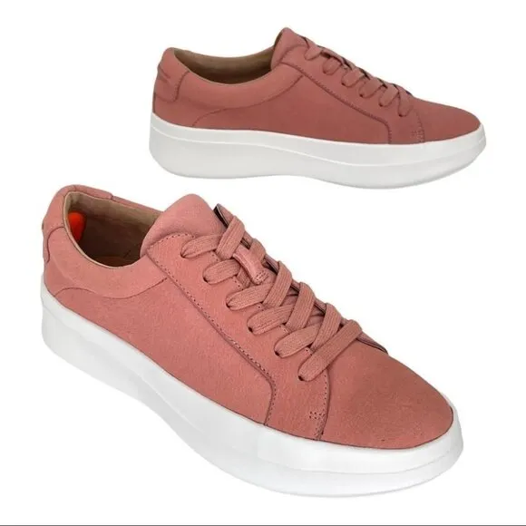 Gentle Souls by Kenneth Cole Rosette Pink Leather Womens Sneakers