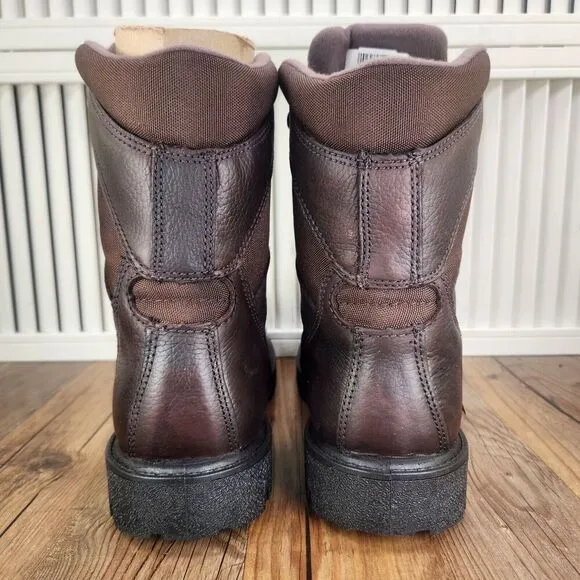 Georgia Boot G107 8&quot; Homeland Mens Sz 8 M Brown Waterproof Steel Toe Work Boots