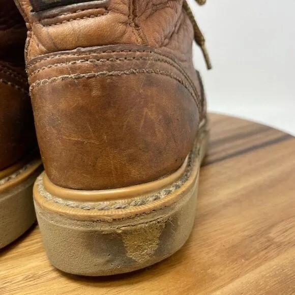 GEORGIA BOOTS 6” Men’s Size 6.5 M Leather  Gold Wedge Work Chukka Boots G6152
