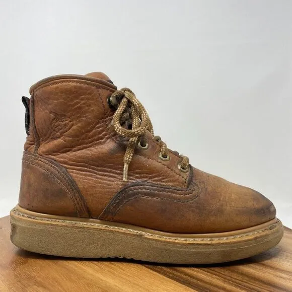 GEORGIA BOOTS 6” Men’s Size 6.5 M Leather  Gold Wedge Work Chukka Boots G6152