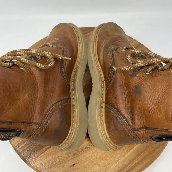 GEORGIA BOOTS 6” Men’s Size 6.5 M Leather  Gold Wedge Work Chukka Boots G6152