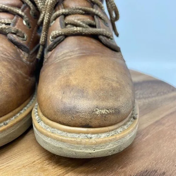 GEORGIA BOOTS 6” Men’s Size 6.5 M Leather  Gold Wedge Work Chukka Boots G6152
