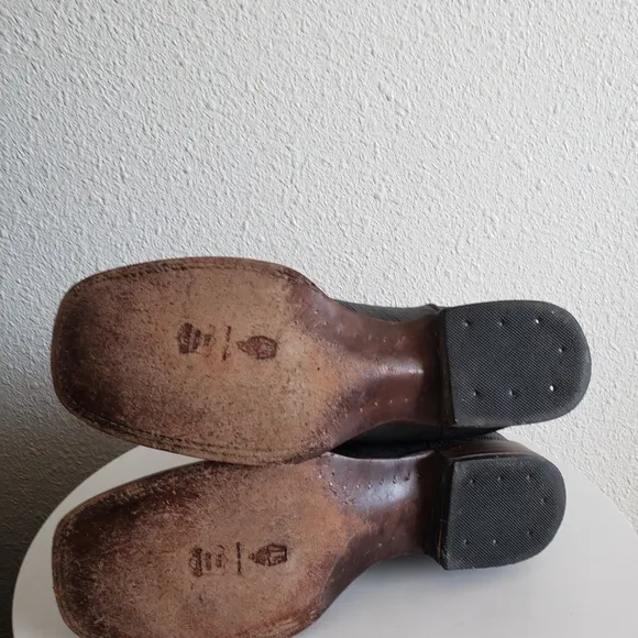 Gepanga Western Mens Cowboy Squear Toe  Boots Lizard Vamp USA 9 Made In Mexico.