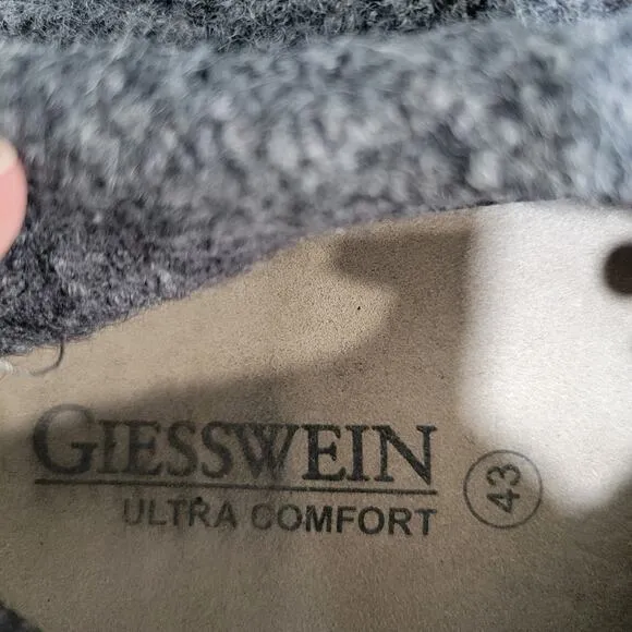 Giesswein Vent Ultra Comfort Virgin Woool Lounge Shoes Slippers Men's Size 43/10