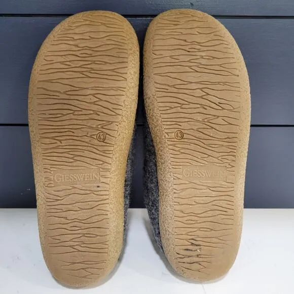 Giesswein Vent Ultra Comfort Virgin Woool Lounge Shoes Slippers Men's Size 43/10