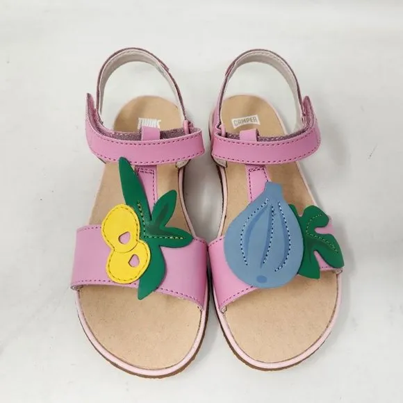 Girl's 13 / EU 31 Camper Twins pink leather sandals Hydro Bombon / Miko Sand