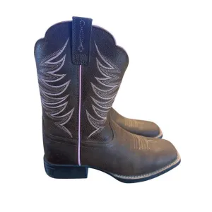 Girls Ariat Leather Western Cowboy Boots. Size 4