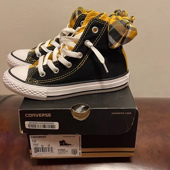 Girls Converse bow high top sneakers