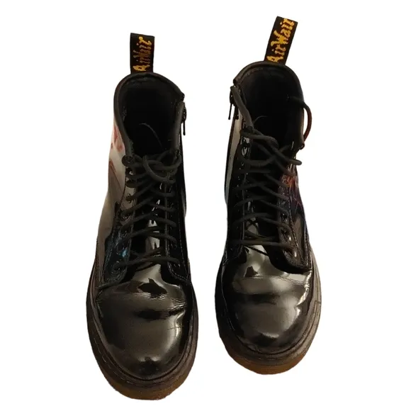 Girls Dr. Martens Junior 1460 Patent Leather Lace Up Boots