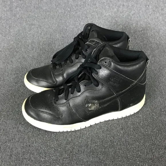 Girl's Size 5.5 Y Nike Dunk High GS Black High Tops Sneakers