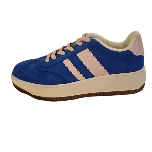 GIRLS' STEVE MADDEN KID JFIELD PLATFORM SNEAKERS Sz 4 NWT