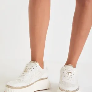 Go To Natural Woven Lace-Up Platform SneakersCoconuts by Matisse