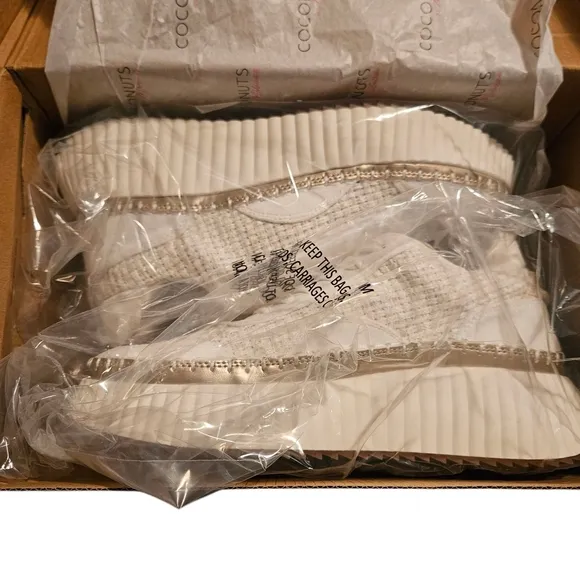 Go To Natural Woven Lace-Up Platform SneakersCoconuts by Matisse