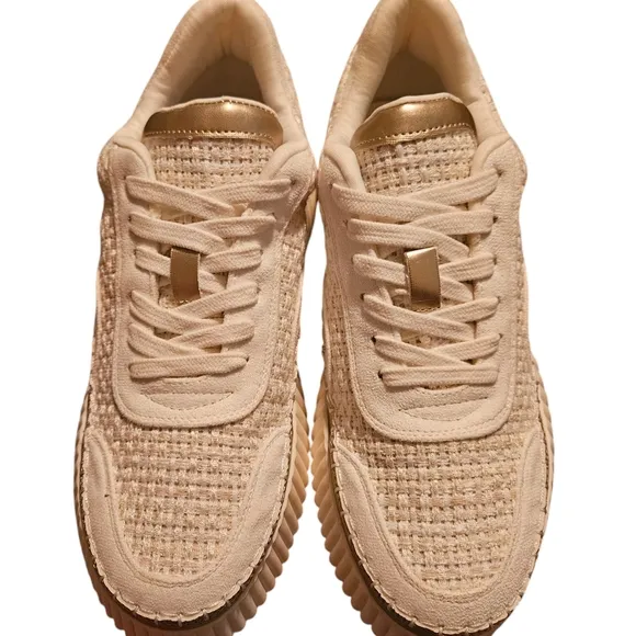 Go To Natural Woven Lace-Up Platform SneakersCoconuts by Matisse