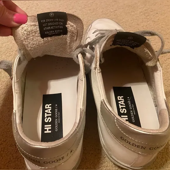 Golden Goose Hi Star Platform Leather Sneakers