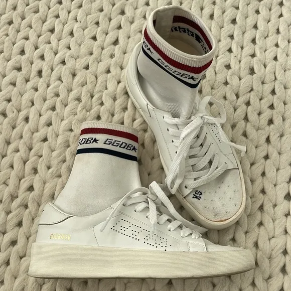 Golden Goose Leather High Top Sneakers Size 6