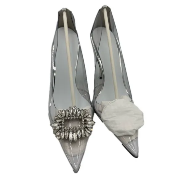 GOOD AMERICAN Cinderella EMBELLISHED women’s size 13 stiletto heels NIB