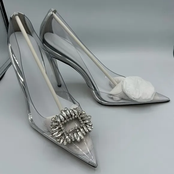 GOOD AMERICAN Cinderella EMBELLISHED women’s size 13 stiletto heels NIB